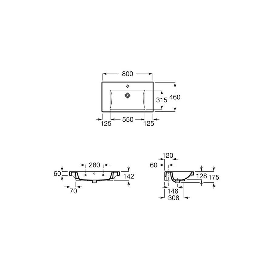Умивальник Alter 800x460 (A3270M0000), Roca - Зображення 345274-bcc38.jpg