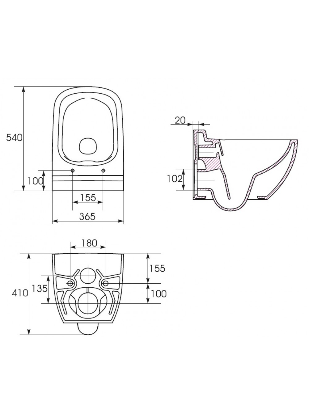 Унітаз підвісний Caspia Clean On з кришкою Slim soft close (SZCZ1001671773), Cersanit - Зображення 347074-745fc.jpg