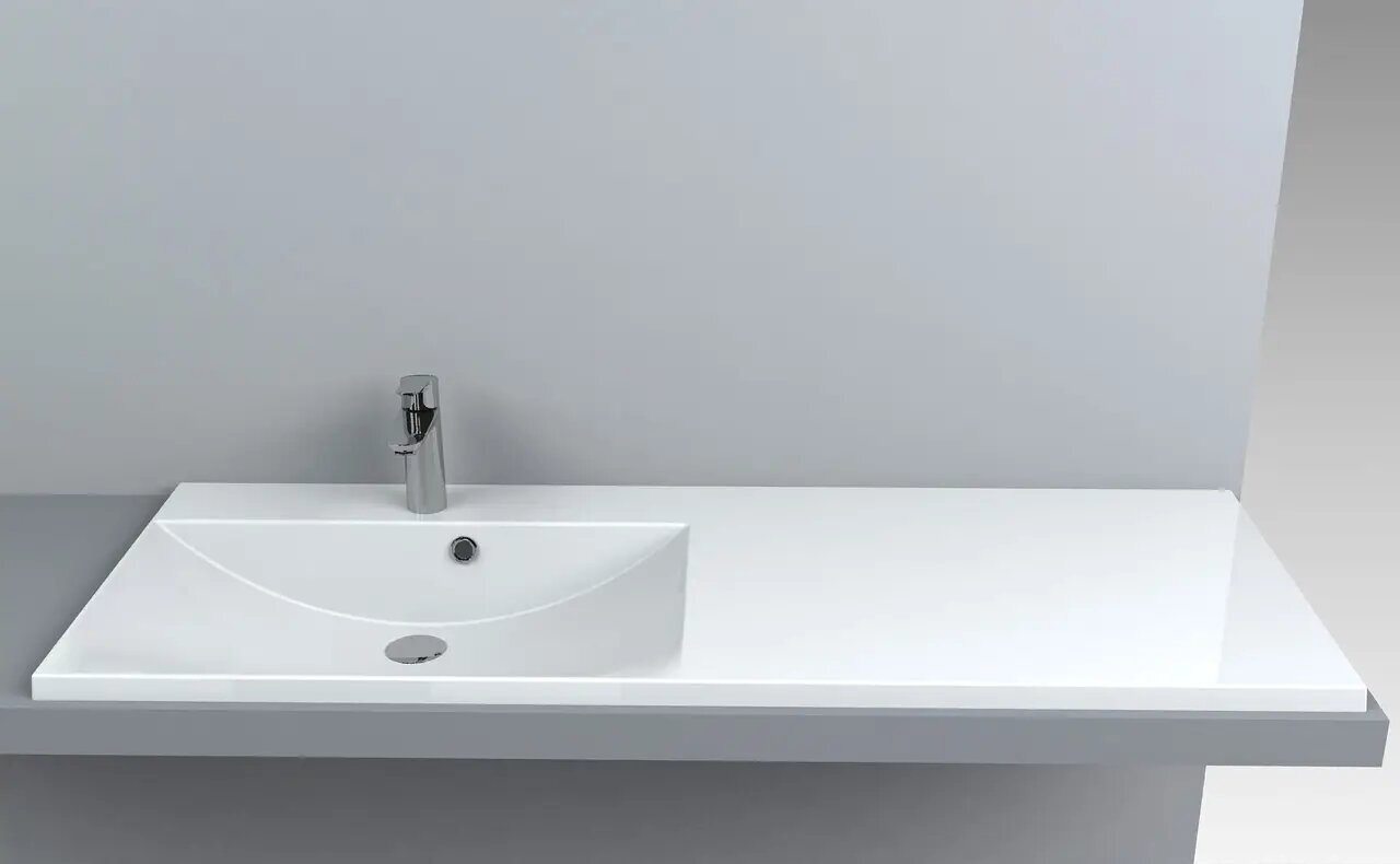 Умивальник Amelia 1245 L Fancy Marble - Зображення