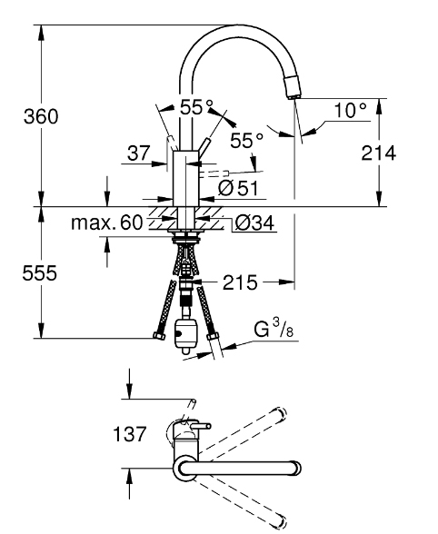Змішувач для кухні Concetto (32663003), Grohe - Зображення 348329-bb02d.jpg