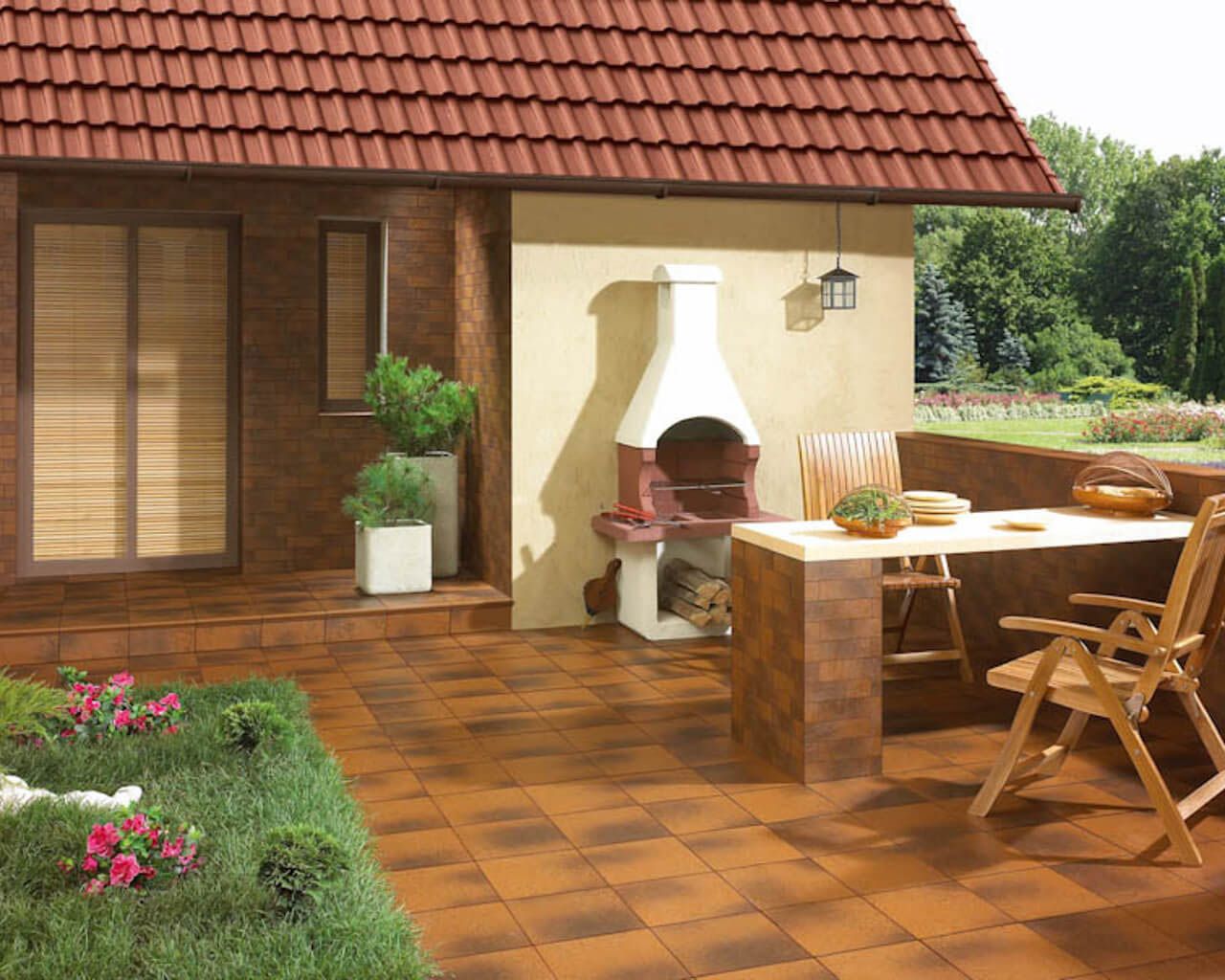 Плитка фасадна Semir Beige 65x240 Paradyz - Зображення 34a16-aranzacja-klasycznego-tarasu-klinkier-semir-beige-ceramika-paradyz.jpg