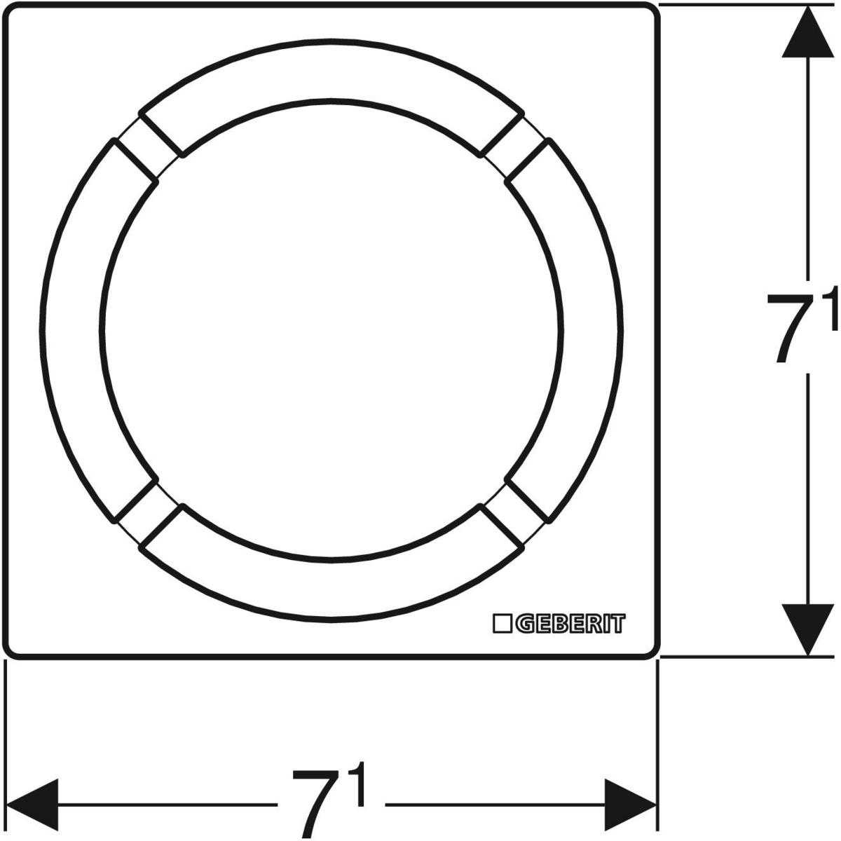 Решітка для душового трапа Circle 154.311.00.1 Geberit - Зображення 350114-17e20.jpg