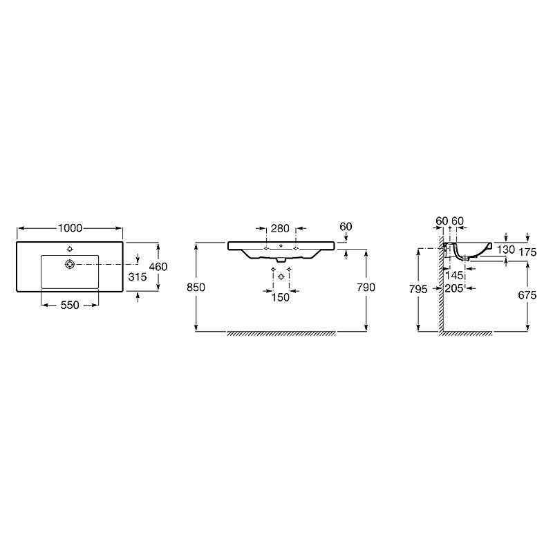 Умывальник Alter 1000x460 (A3270MA000), Roca - Зображення 350614-e0287.jpeg