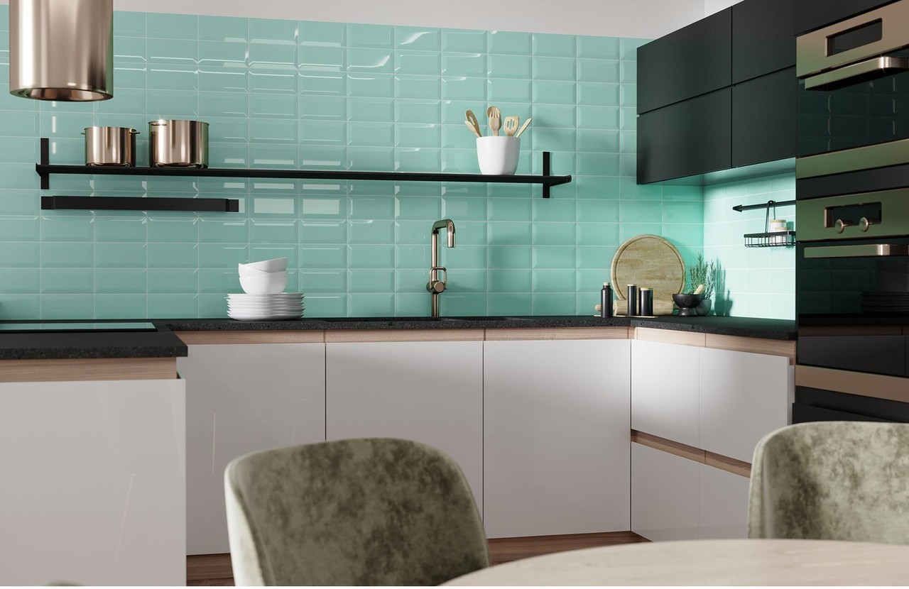 Плитка стінова Metrotiles м'ятний 100x200x7 Golden Tile - Зображення 351164-c0489.jpg