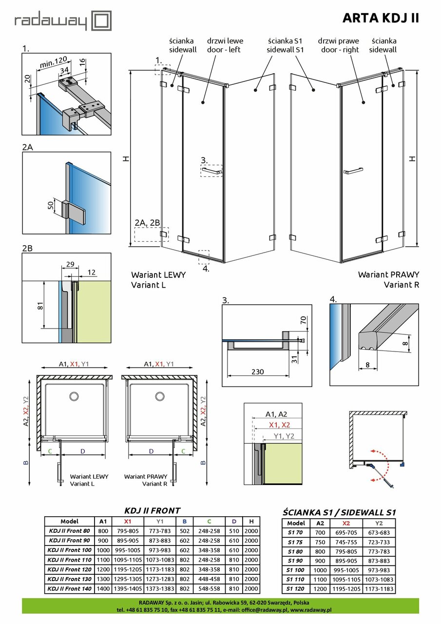 Бокова стінка Arta S1 80 RADAWAY - Зображення 351544-2dd5f.jpg