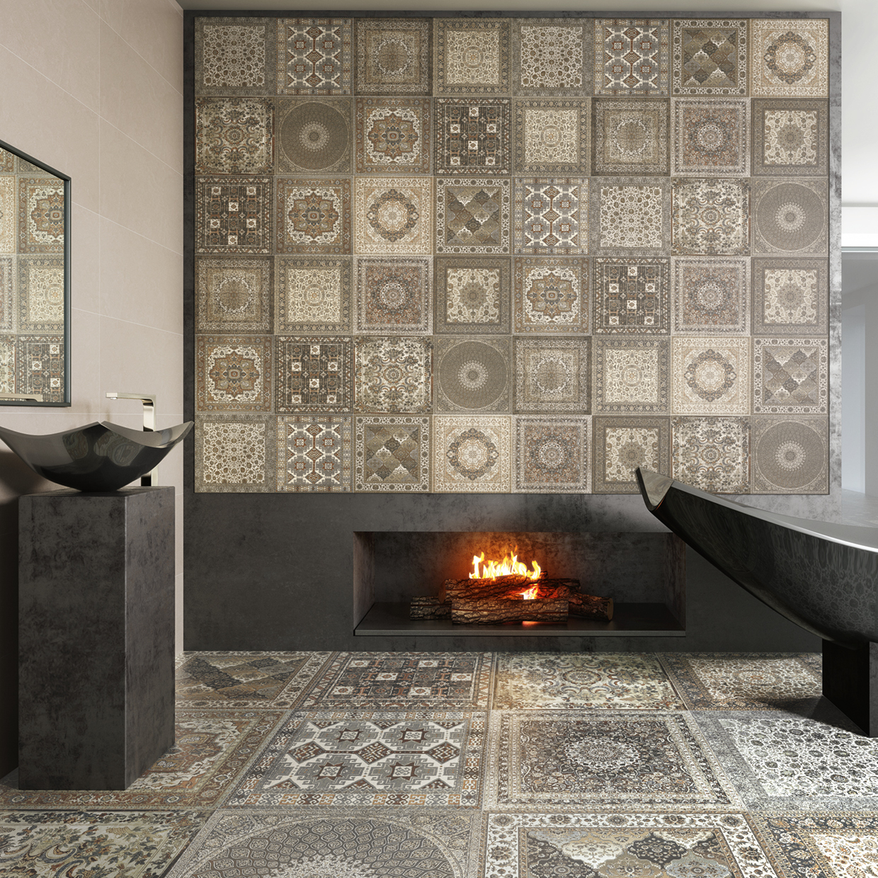 Плитка керамогранітна Kilim Black Natural 595,5x595,5x9 Aparici - Зображення 351594-da53f.jpg