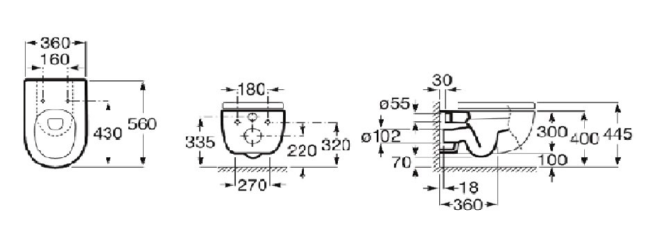 Унітаз підвісний Meridian Rimless з кришкою Slim soft-close (A34H240000), Roca - Зображення 352689-b6d76.jpg