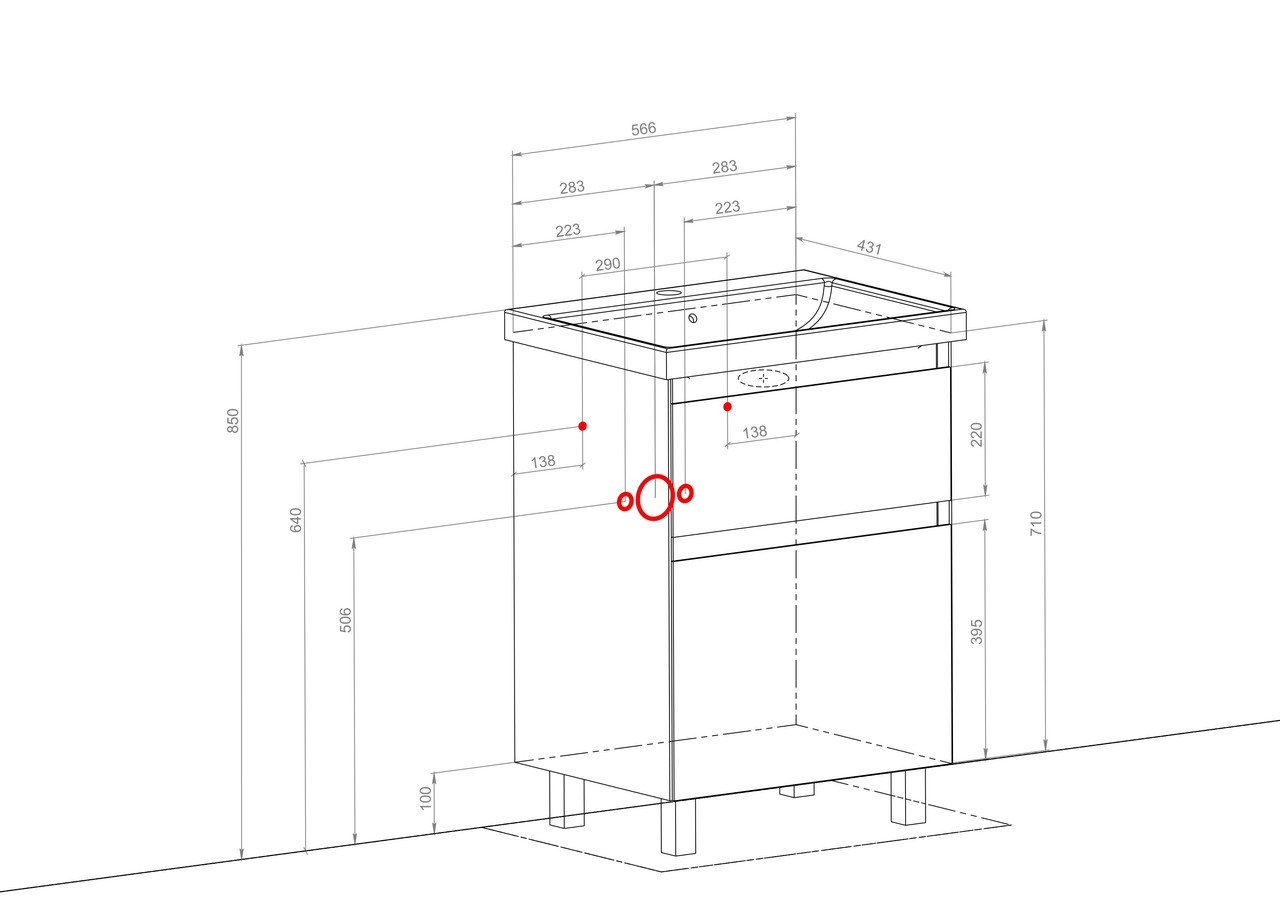 Шафка з умивальником Еліт 60, Аква Родос - Зображення 353394-211e8.jpg