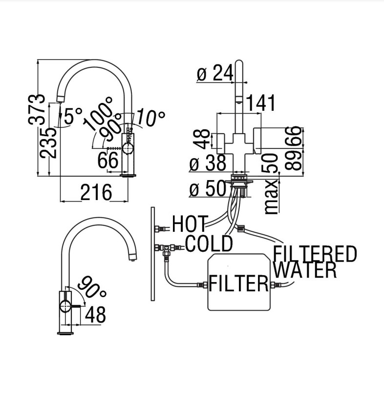 Змішувач для кухні Special (FL96824-3VCR), Nobili - Зображення 354999-e8c19.jpg