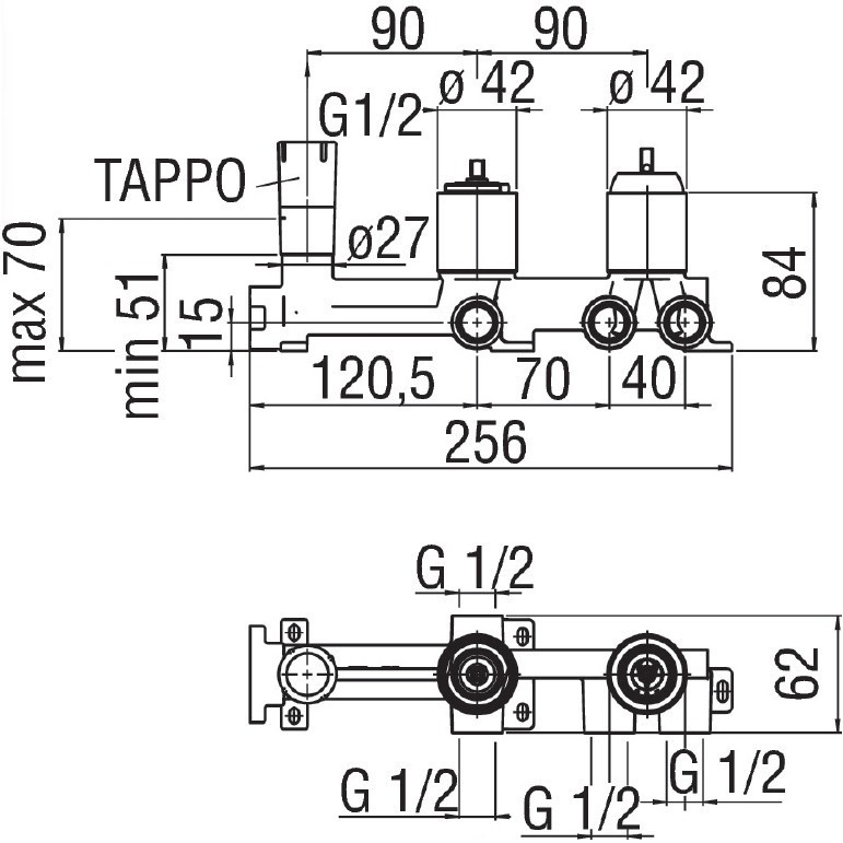 Вбудована частина змішувача (WE81200-TBM), Nobili - Зображення 355024-b116c.jpg