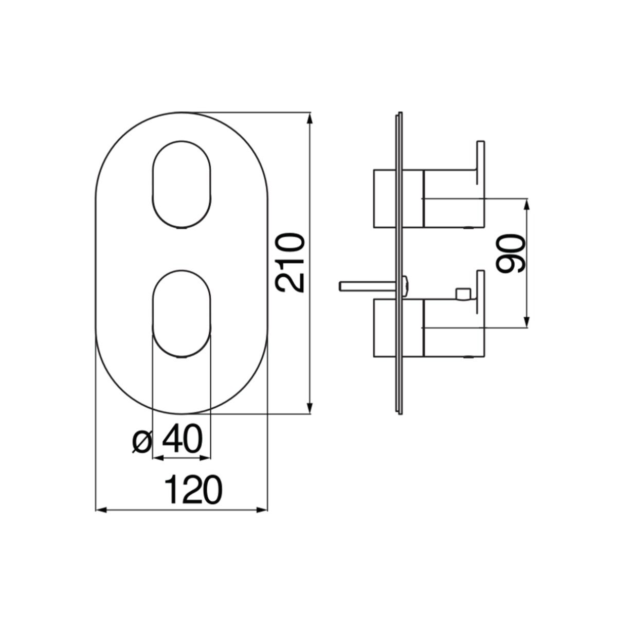 Змішувач для душу UP (UP94102CR), Nobili - Зображення 355084-7ac85.jpg