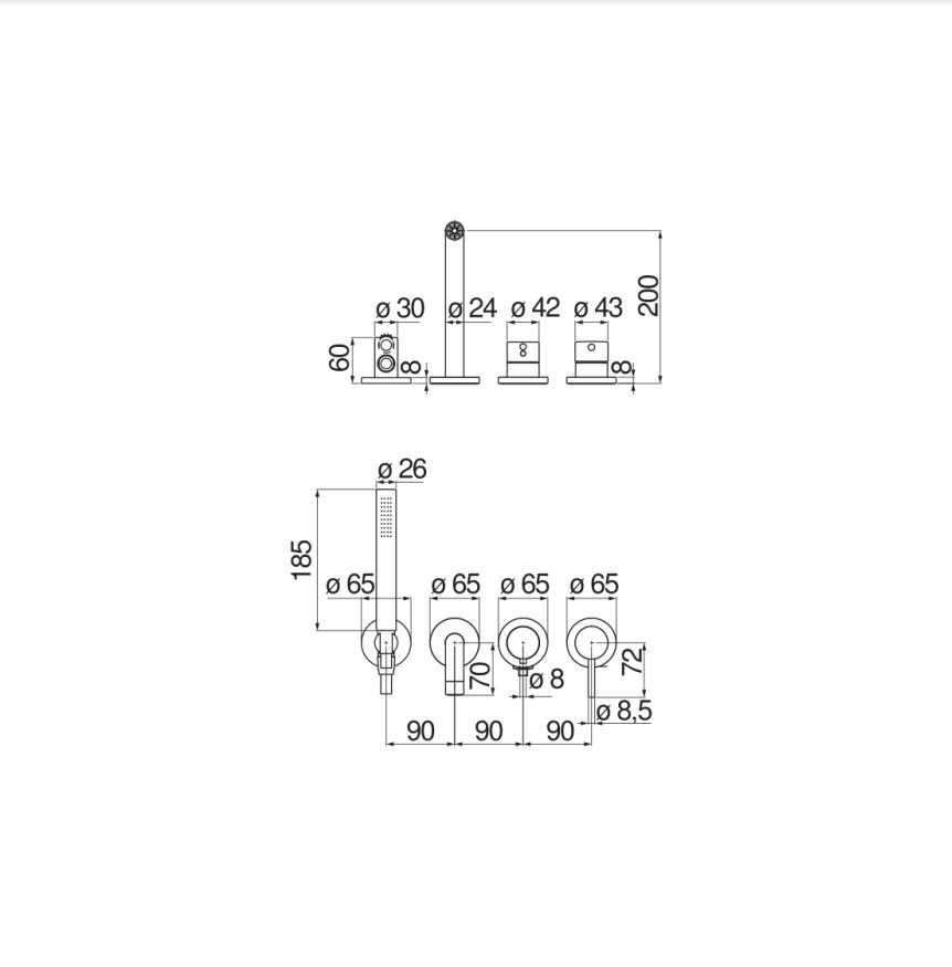 Змішувач для ванни Live Velvet Black (WEBK110-91TBM), Nobili - Зображення 355099-7ea20.jpg