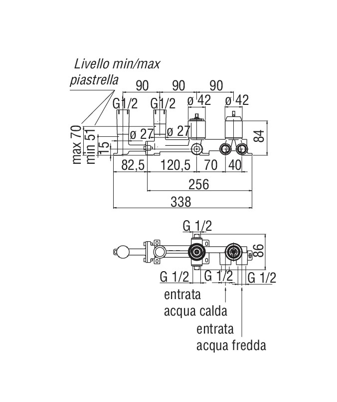 Вбудована частина змішувача Velvet Black (WE81201-TBM), Nobili - Зображення 355104-83bb0.jpg