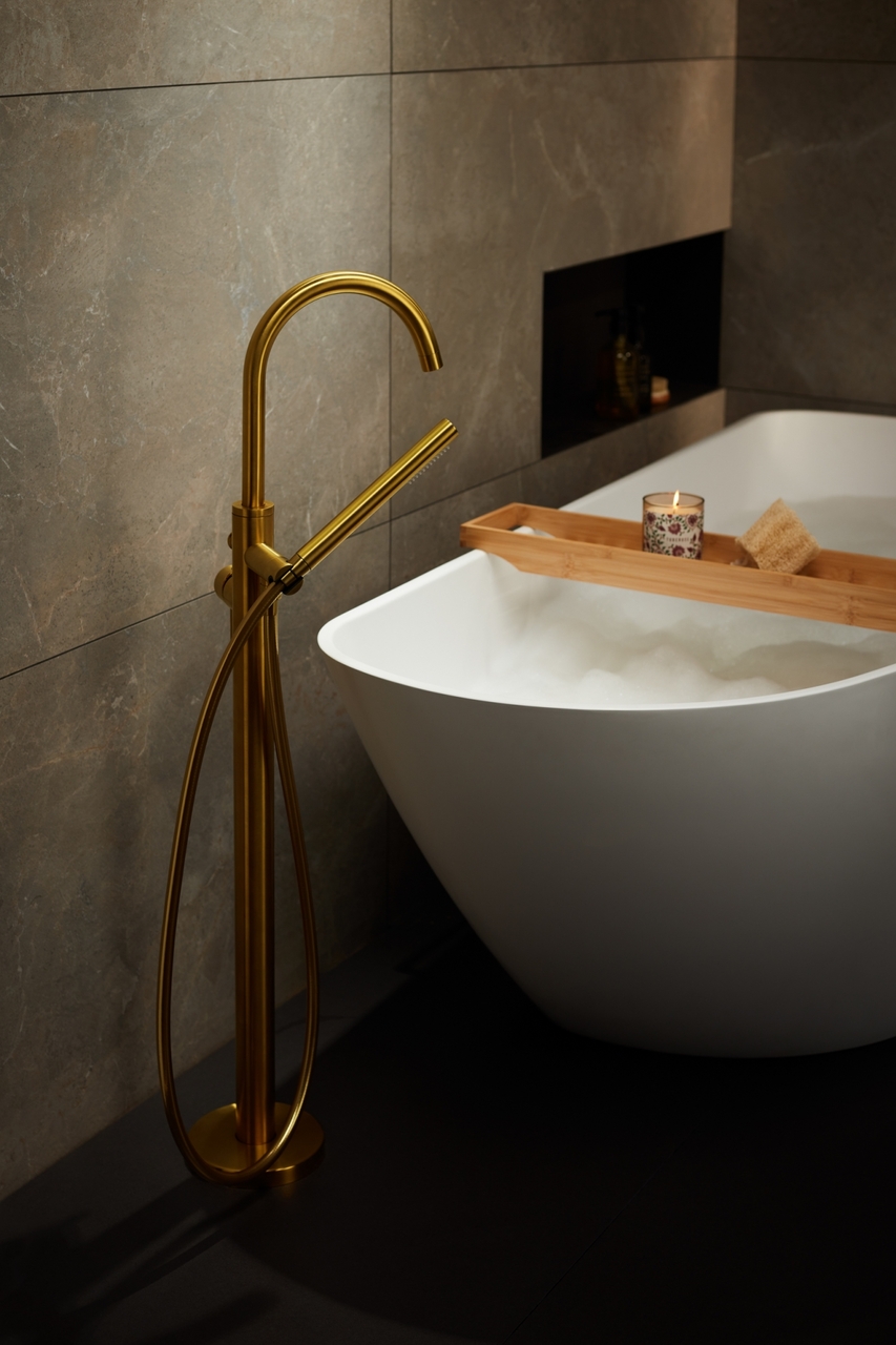 Смеситель напольный для ванны MOZA GOLD 5035-510-31 KFA ARMATURA - Зображення 35696989-254bf.jpg