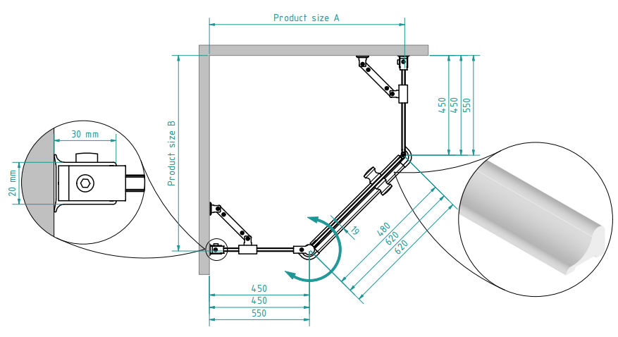 Душова кабіна Lina 90х90 Chrome BRASTA - Зображення 36387578-1aeba.png