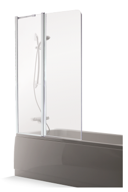 Шторка для ванни двоелементна Maja Plus 100 BRASTA - Зображення 36394352-54b54.png