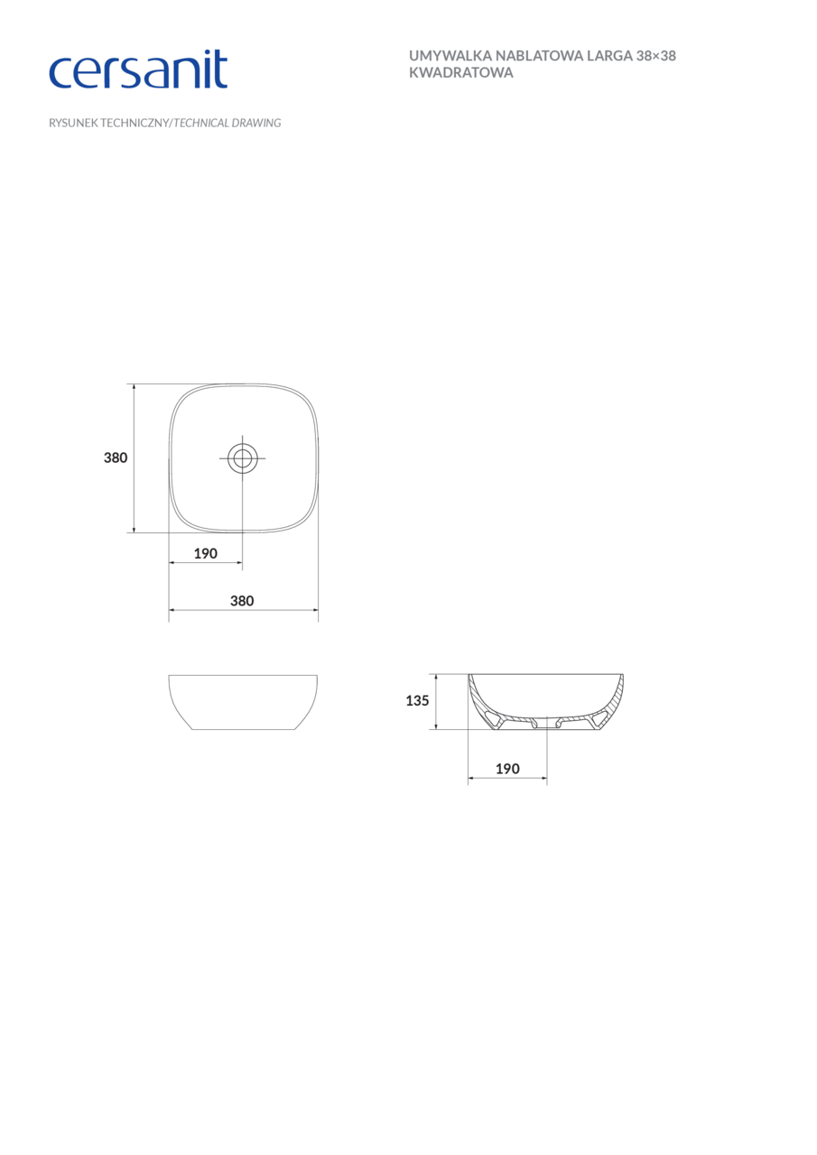 Умивальник 38 см Larga White CCWT1000800770 Cersanit - Зображення 37918851-83ec3.png