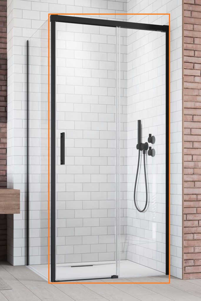 Душові двері Idea Black KDJ 160 праві, RADAWAY - Зображення