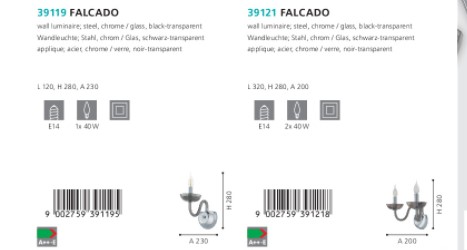 Бра FALCADO (39121), EGLO - Зображення 39121-.jpg