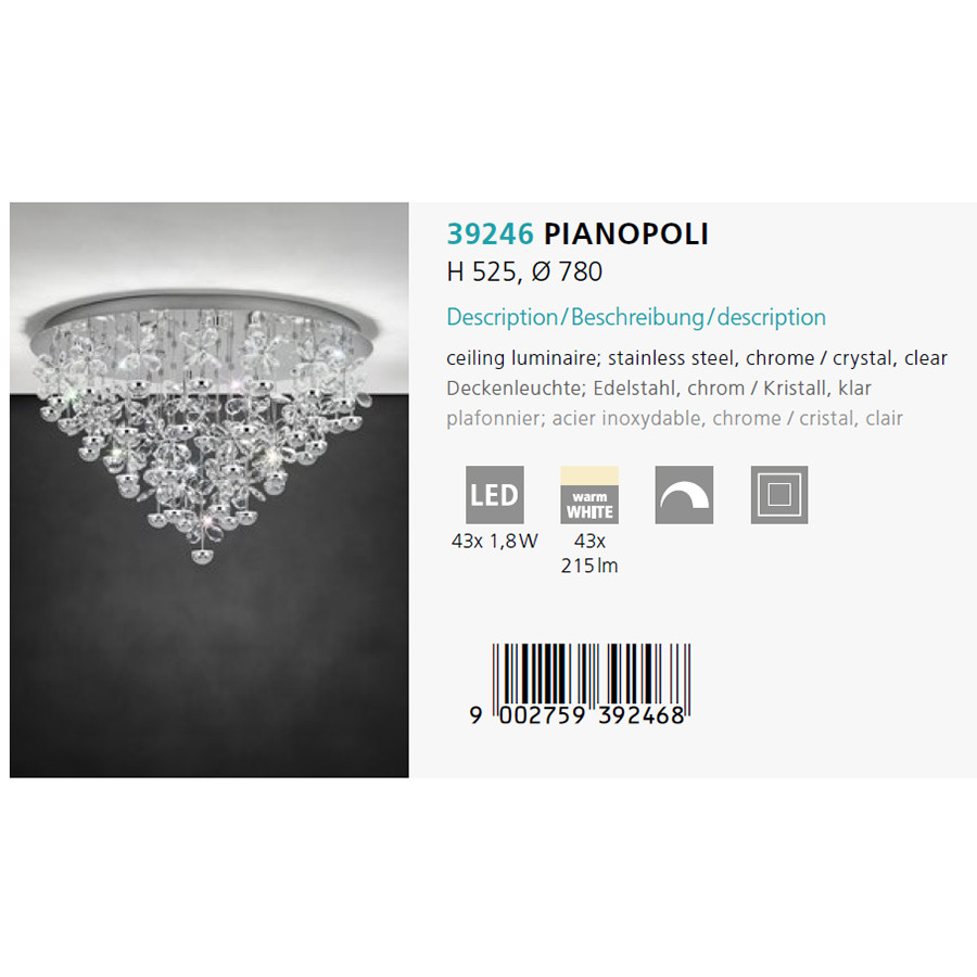 Світильник PIANOPOLI CHROM-KRISTALL LED (39246), EGLO - Зображення 39246--.jpg