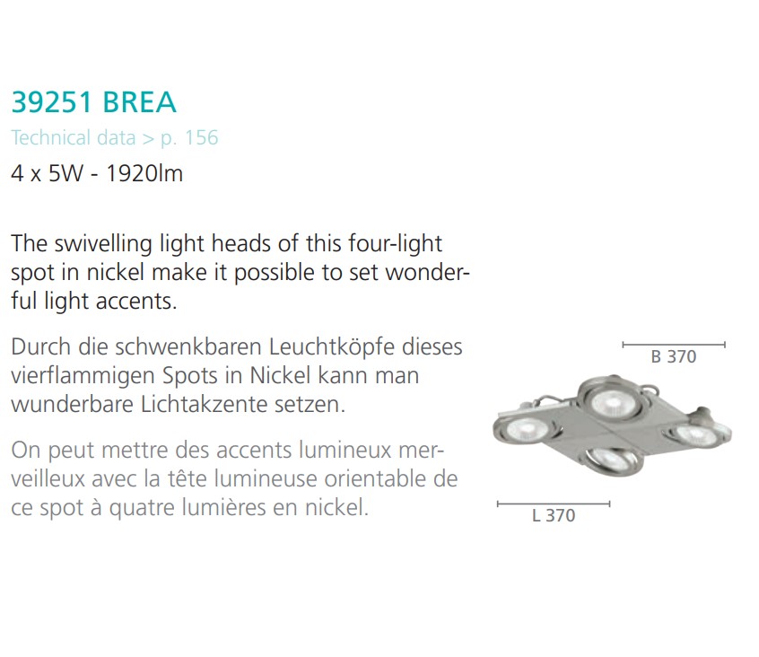 Спот BREA NICKEL-MATT  LED (39251), EGLO - Зображення 39251--.jpg