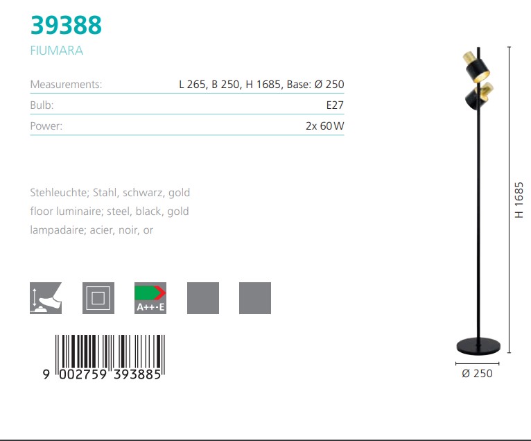 Торшер FIUMARA (39388), EGLO - Зображення 39388--.jpg