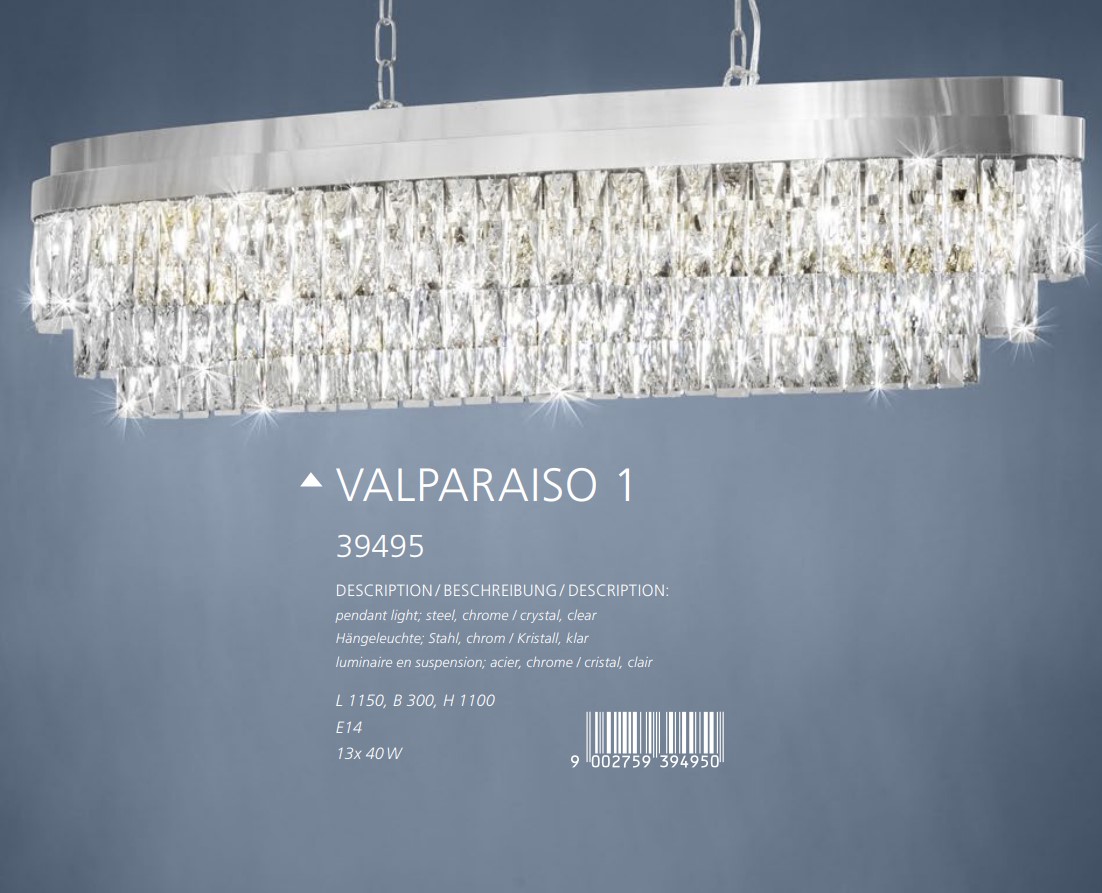 Люстра VALPARAISO CHROM-KRISTALLE  (39495), EGLO - Зображення 39495--.jpg