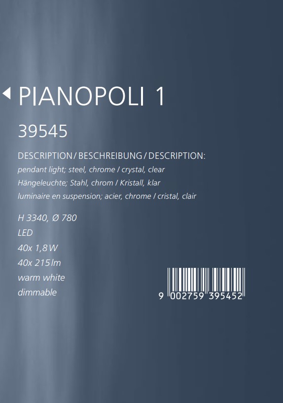 Люстра PIANOPOLI 1 LED (39545), EGLO - Зображення 39545--.jpg