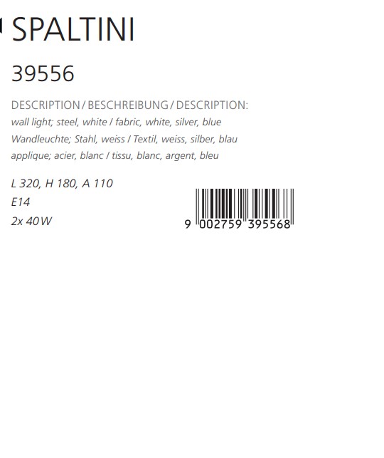 Бра SPALTINI BLAU-SILBER (39556), EGLO - Зображення 39556--.jpg