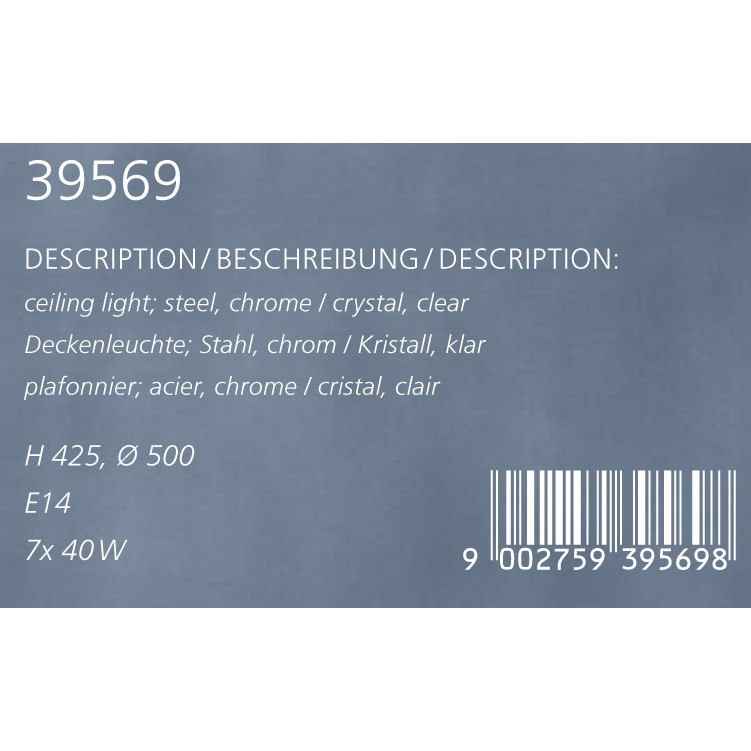 Светильник AGRIGENTO CHROM-KRISTALLEN (39569), EGLO - Зображення 39569--.jpg