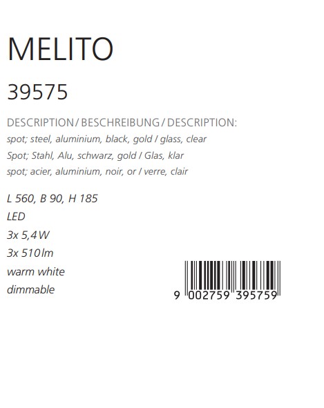 Спот MELITO LED (39575), EGLO - Зображення 39575--.jpg