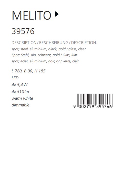 Спот MELITO LED (39576), EGLO - Зображення 39576--.jpg