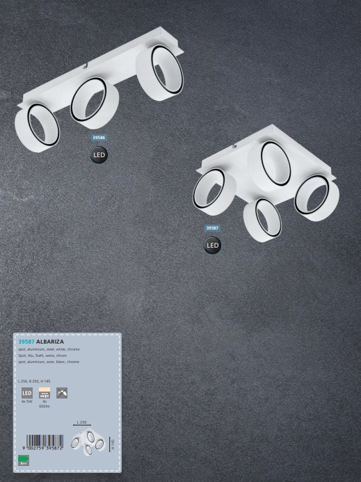 Спот ALBARIZA LED (39587), EGLO - Зображення 39587--.jpg