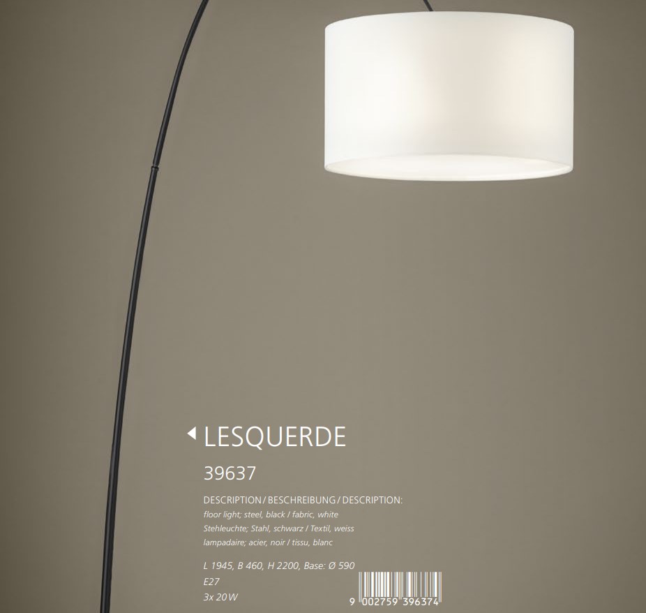 Торшер LESQUERDE (39637), EGLO - Зображення 39637-.jpg