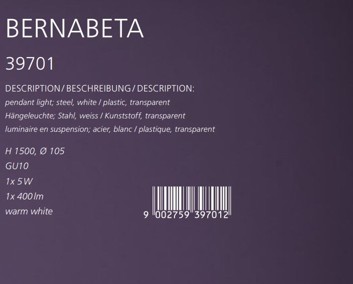 Люстра BERNABETA (39701), EGLO - Зображення 39701--.jpg