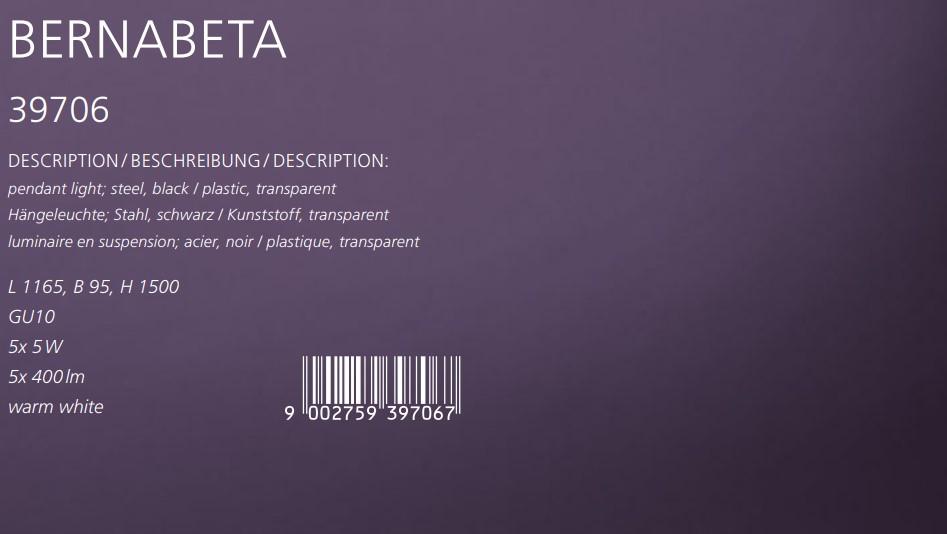 Люстра BERNABETA (39706), EGLO - Зображення 39706--.jpg