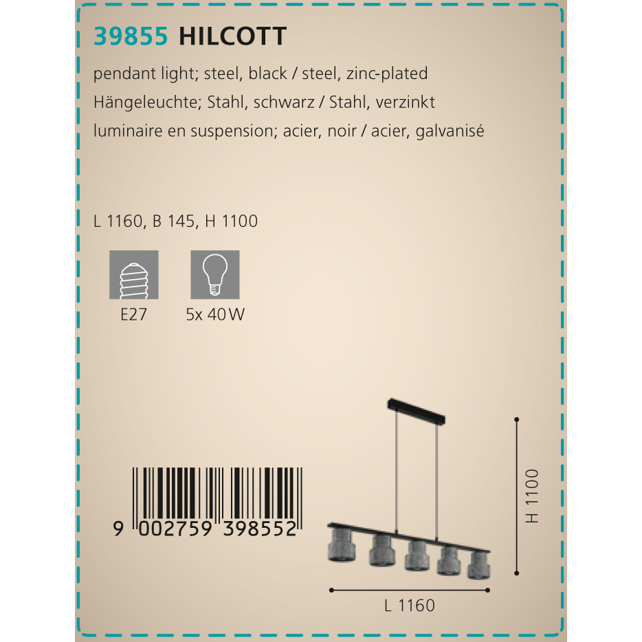 Люстра HILCOTT (39855), EGLO - Зображення 39855-.jpg