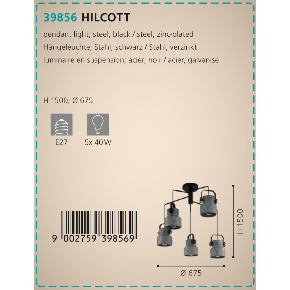 Люстра HILCOTT (39856), EGLO - Зображення 39856-.jpg