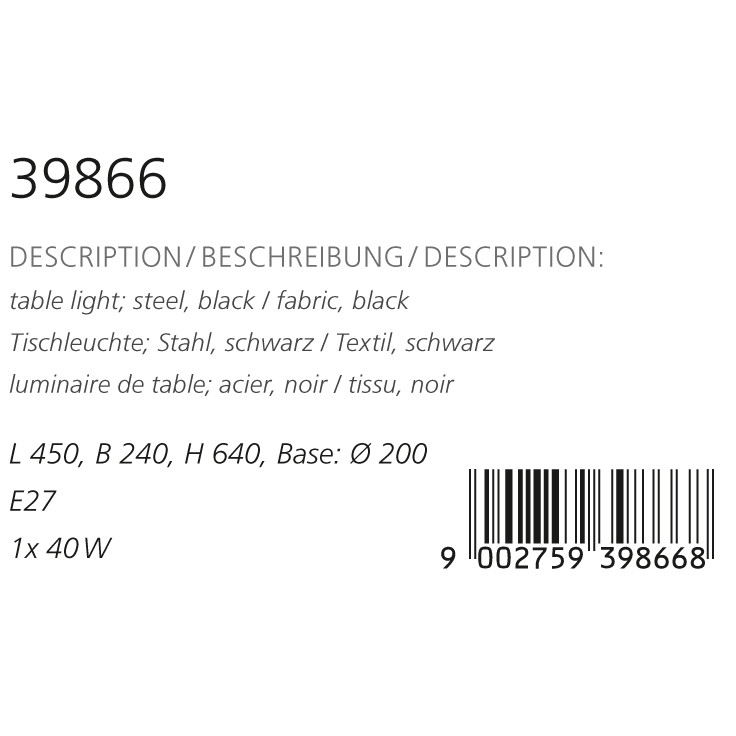 Настольная лампа GRANADILLOS (39866), EGLO - Зображення 39866--.jpg