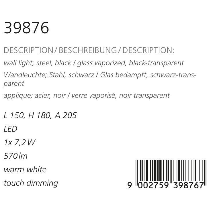 Бра COPILLOS LED (39876), EGLO - Зображення 39876--.jpg