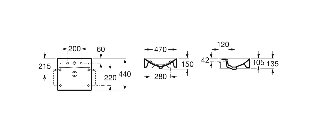 Умывальник Diverta 470х440 (A327111000), Roca - Зображення 39fa2-diverta-47h44-a327111000-vvv.png