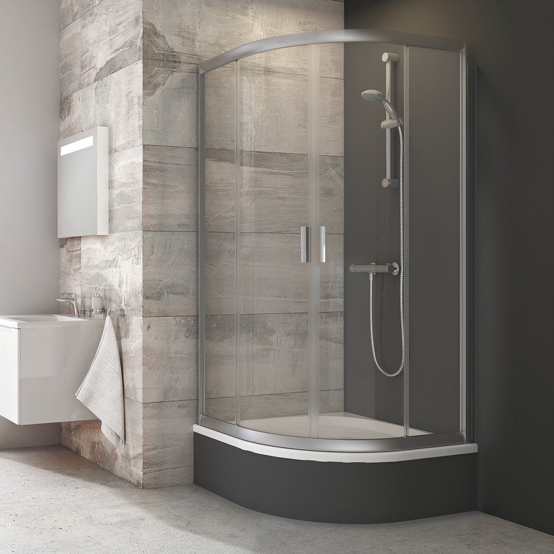 Душова кабіна напівкругла BLCP4-80 SABINA Transparent, (3B240U40Z1) RAVAK - Зображення 3B240U40Z1.jpg