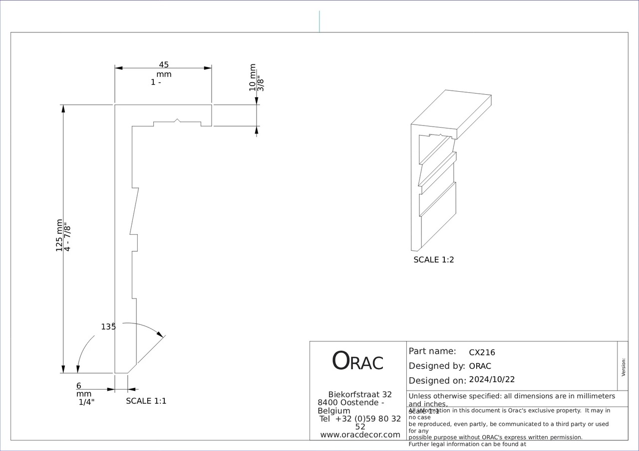 Карниз під підсвічування (CX216-2600), Orac Decor - Зображення 3ZWZKTR_CX216-2600--.jpg