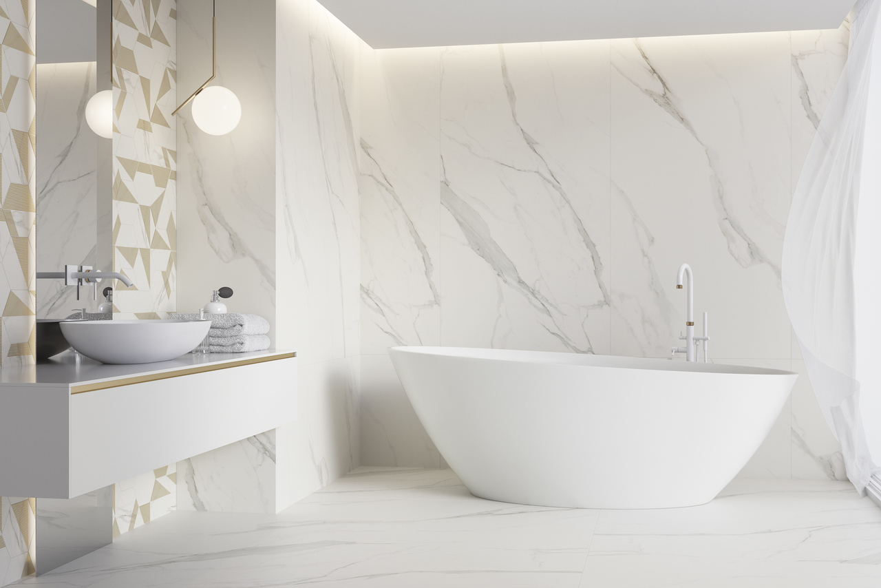 Плитка керамогранітна Calacatta RECT 898x898x9 Paradyz - Зображення 3eaa4-calacatta-white-mat-898x1798_calacatta-hexagon-a-b-cmat-17-1x19-8_aranz-glowny_styl-nowoczesny.jpg