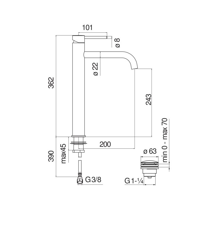 Змішувач для умивальника Live Chrome LV00128-2CR Nobili - Зображення 40684740-a5102.jpg