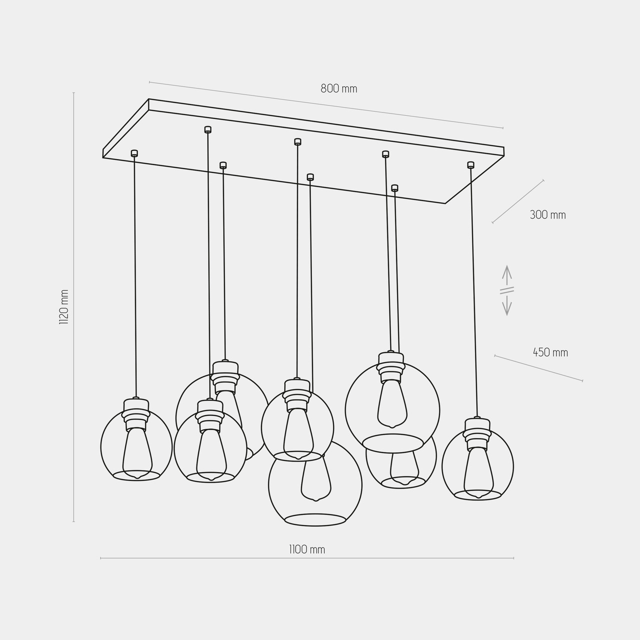 Люстра CUBUS GRAPHITE (4113), TK LIGHTING - Зображення 4113--.jpg
