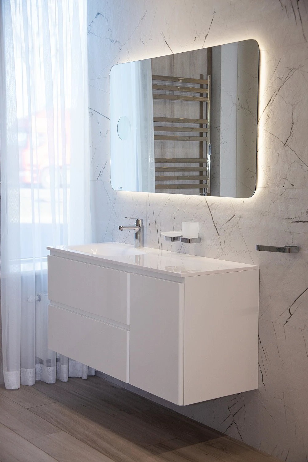 Шафка під умивальник Jassel ліва 1200 White Air-Line - Зображення 4123917-7571f.jpg