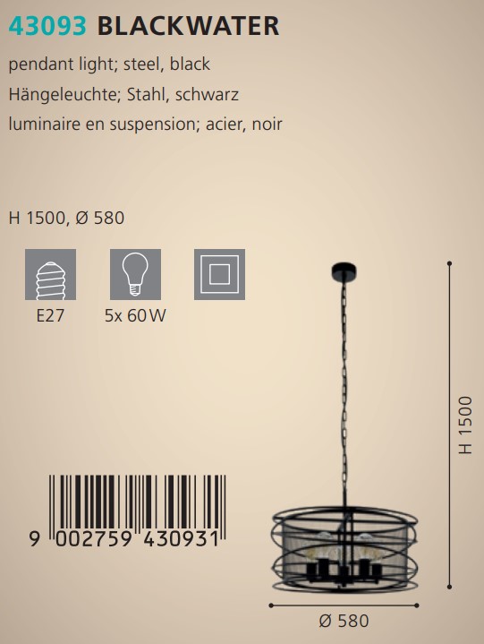 Люстра BLACKWATER (43093), EGLO - Зображення 43093--.jpg