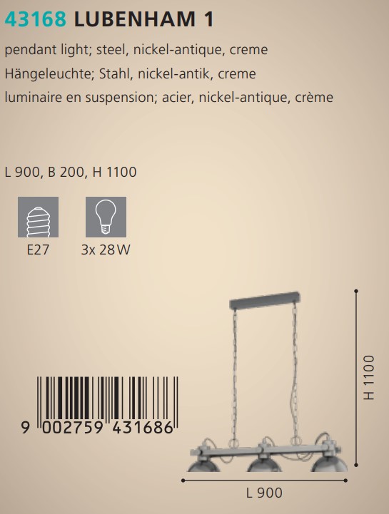 Люстра LUBENHAM 1 (43168), EGLO - Зображення 43168--.jpg