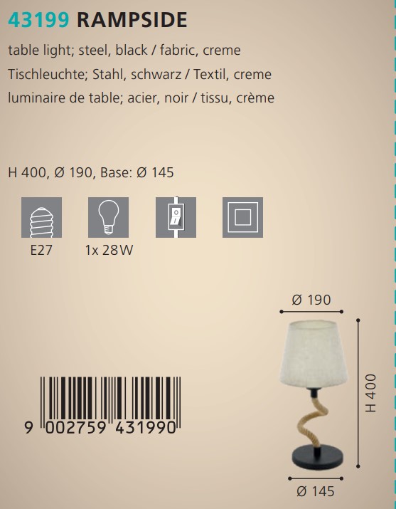 Настільна лампа RAMPSIDE (43199), EGLO - Зображення 43199--.jpg